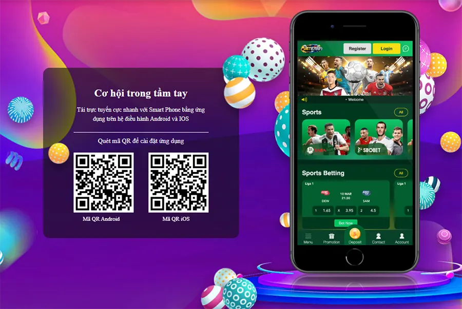 Tải App BET6789 - Ứng dụng di động cho iOS & APK Android 1 ma qr tai app bet6789